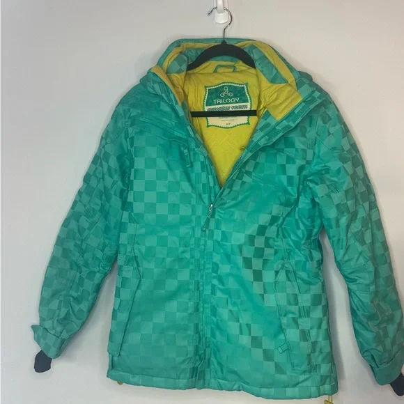 Trilogy Green Checkered Ski/Snowboard coat - Size S - Picture 14 of 17
